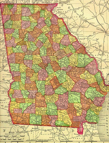 Old Map of Georgia